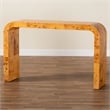bali & pari Revelle Natural Light Mappa Burl Wood Console Table
