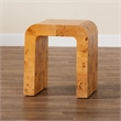 bali & pari Revelle Natural Light Mappa Burl Wood End Table
