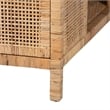 bali & pari Kalimantan Light Honey Rattan and Mahogany Wood Square Coffee Table