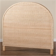 bali & pari Lanica Japandi Sun Bleached Rattan Queen Size Standalone Headboard