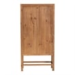 bali & pari Sibu Bohemian Natural Rattan and Teak Wood Tall Cabinet
