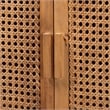 bali & pari Sibu Bohemian Natural Rattan and Teak Wood Tall Cabinet