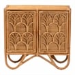 bali & pari Baylor Bohemian Light Honey Rattan Storage Cabinet