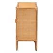 bali & pari Baylor Bohemian Light Honey Rattan Storage Cabinet