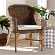 bali & pari Luis Bohemian Natural Seagrass and Rattan Arm Chair