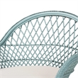 bali & pari Casilda Bohemian Light Blue Braided Rattan Arm Chair