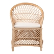 bali & pari Casilda Bohemian Natural Braided Rattan Arm Chair