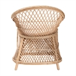 bali & pari Casilda Bohemian Natural Braided Rattan Arm Chair