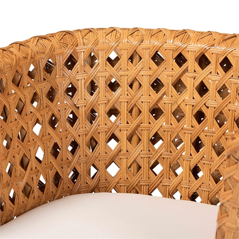 bali & pari Daiwa Bohemian Light Honey Ratan Accent Chair