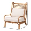 bali & pari Helina Bohemian Light Honey Rattan Accent Chair