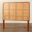 bali & pari Caspia Natural Rattan and Mahogany Wood Queen Size Headboard