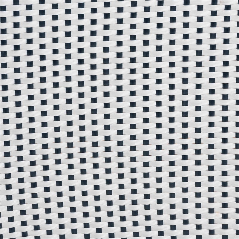 bali & pari Genica Two-Tone Navy and White Weaving and Natural Rattan Bar Stool