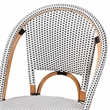 bali & pari Genica Black and White Weaving and Rattan 2-Piece Counter Stool Set
