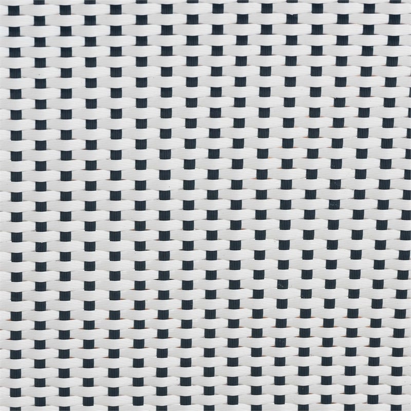 bali & pari Genica Two-Tone Navy and White Weaving and Rattan Bistro Chair