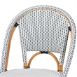 bali & pari Genica Navy and White Weaving and Rattan 2-Piece Counter Stool Set