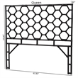 bali & pari Revonda Bohemian Black Rattan Queen Size Standalone Headboard