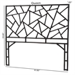 bali & pari Frydel Black Rattan Queen Size Standalone Headboard
