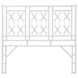 bali & pari Sampson Bohemian White Rattan Queen Size Standalone Headboard