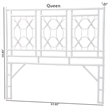 bali & pari Sampson Bohemian White Rattan Queen Size Standalone Headboard