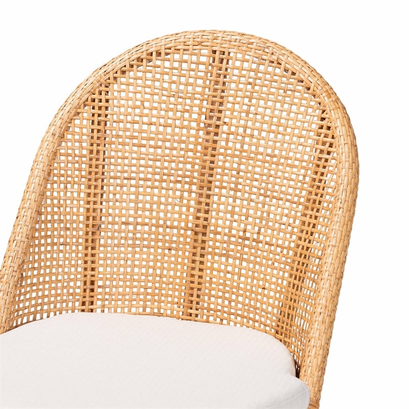 bali & pari Daniela Bohemian Light Honey Rattan Dining Chair