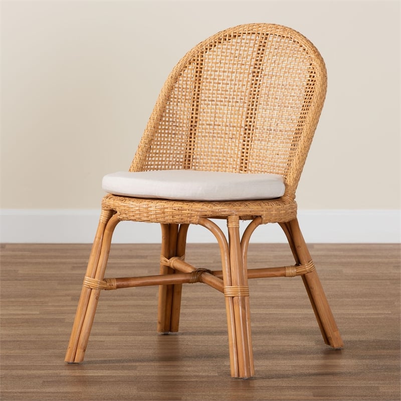 bali & pari Daniela Bohemian Light Honey Rattan Dining Chair