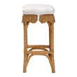 bali & pari Muy Bohemian Scallop Honey Rattan Bar Stool