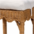 bali & pari Muy Bohemian Scallop Honey Rattan Bar Stool
