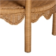 bali & pari Paisley Coastal Scallop Light Honey Rattan Console Table