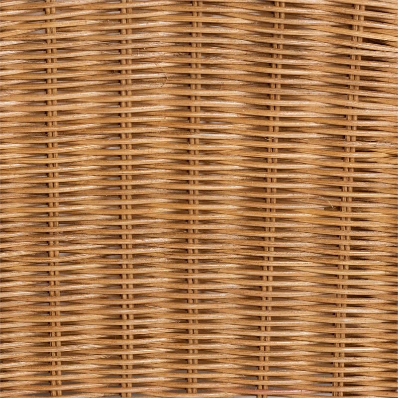 bali & pari Paisley Coastal Scallop Light Honey Rattan Console Table