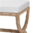 bali & pari Maliyah Japandi Natural Seagrass Ottoman