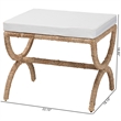 bali & pari Maliyah Japandi Natural Seagrass Ottoman