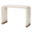 bali & pari Carlyn Beige and White Capiz Shell 3-Piece Accent Table Set