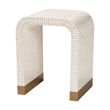 bali & pari Carlyn Beige and White Capiz Shell 3-Piece Accent Table Set