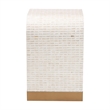 bali & pari Carlyn Beige and White Capiz Shell 3-Piece Accent Table Set