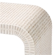 bali & pari Carlyn Beige and White Mother of Pearl Capiz Shell Console Table