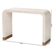 bali & pari Carlyn Beige and White Mother of Pearl Capiz Shell Console Table