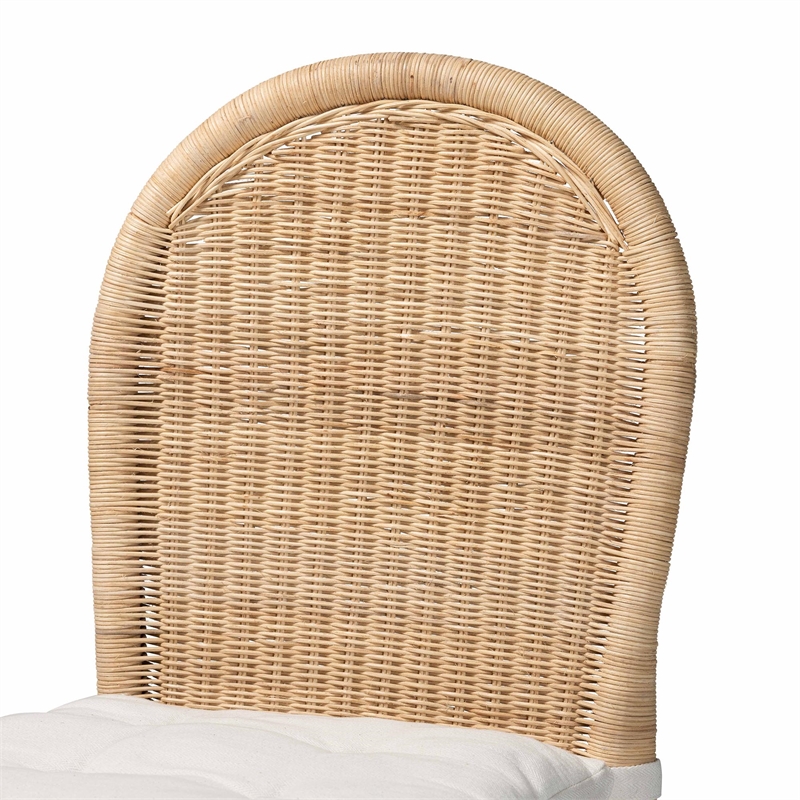 bali & pari Bilu Bohemian Natural Rattan 2-Piece Bar Stool Set