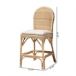 bali & pari Bilu Bohemian Natural Rattan 2-Piece Counter Stool Set