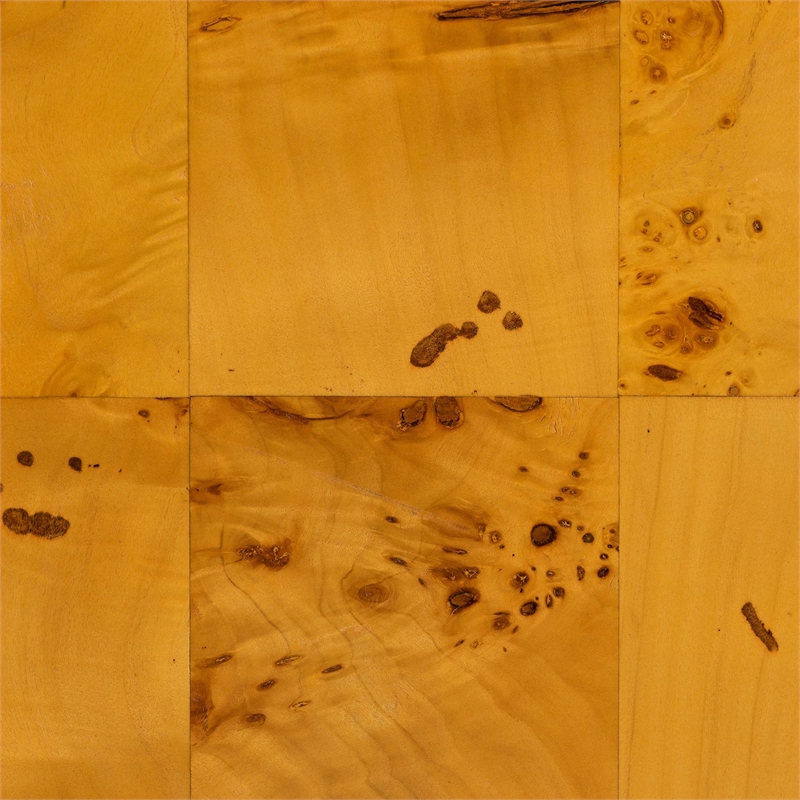 bali & pari Netra Natural Real Burl Wood Storage Cabinet