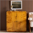 bali & pari Netra Natural Real Burl Wood Storage Cabinet