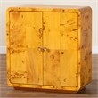 bali & pari Netra Natural Real Burl Wood Storage Cabinet