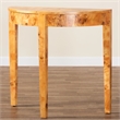 bali & pari Jihan Natural Real Burl Wood Half-Moon Console Table