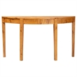 bali & pari Jihan Natural Real Burl Wood Half-Moon Large Console Table