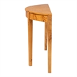 bali & pari Jihan Natural Real Burl Wood Half-Moon Large Console Table