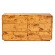 bali & pari Netra Natural Real Burl Wood 6-Drawer Dresser