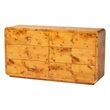 bali & pari Netra Natural Real Burl Wood 6-Drawer Dresser