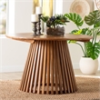bali & pari Caribic Modern Slatted Acacia Wood Dining Table