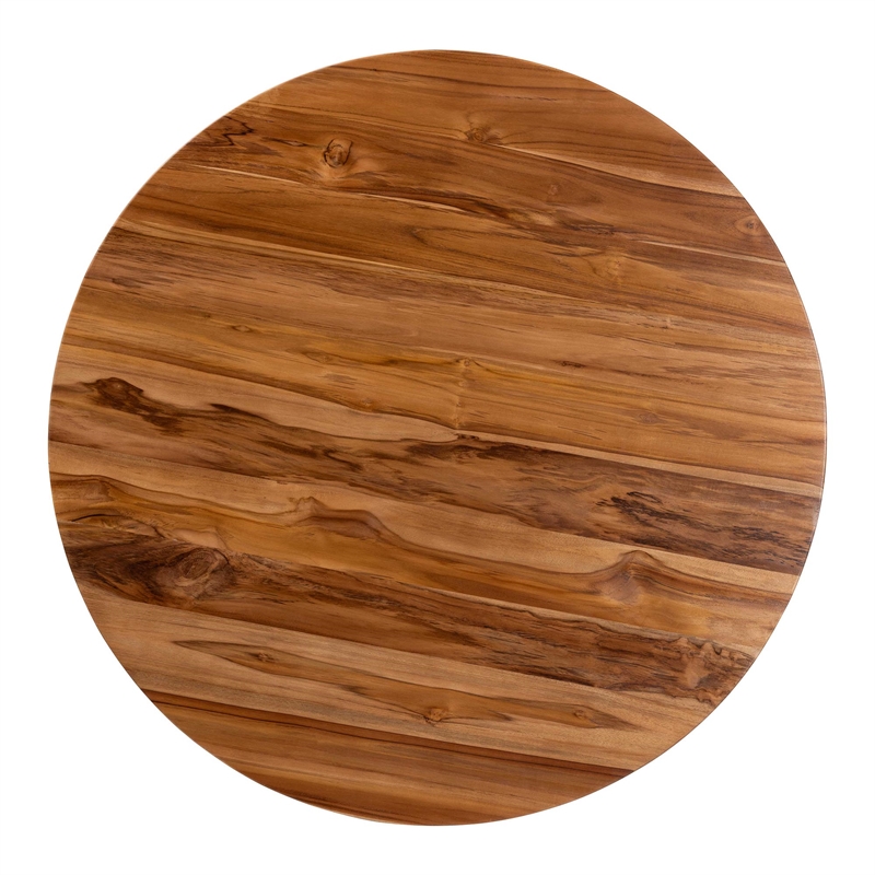 bali & pari Caribic Modern Slatted Acacia Wood Dining Table