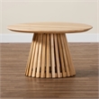 bali & pari Caribic Modern Slatted Acacia Wood Coffee Table
