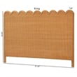 bali & pari Maritza Honey Scalloped Rattan Pitrit King Standalone Headboard